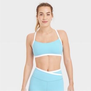 All In Motion Women's Everyday Soft Light Support Midline Sports Bra
Blue new